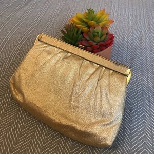 Gold Vintage Clutch Purse with Optional Chain